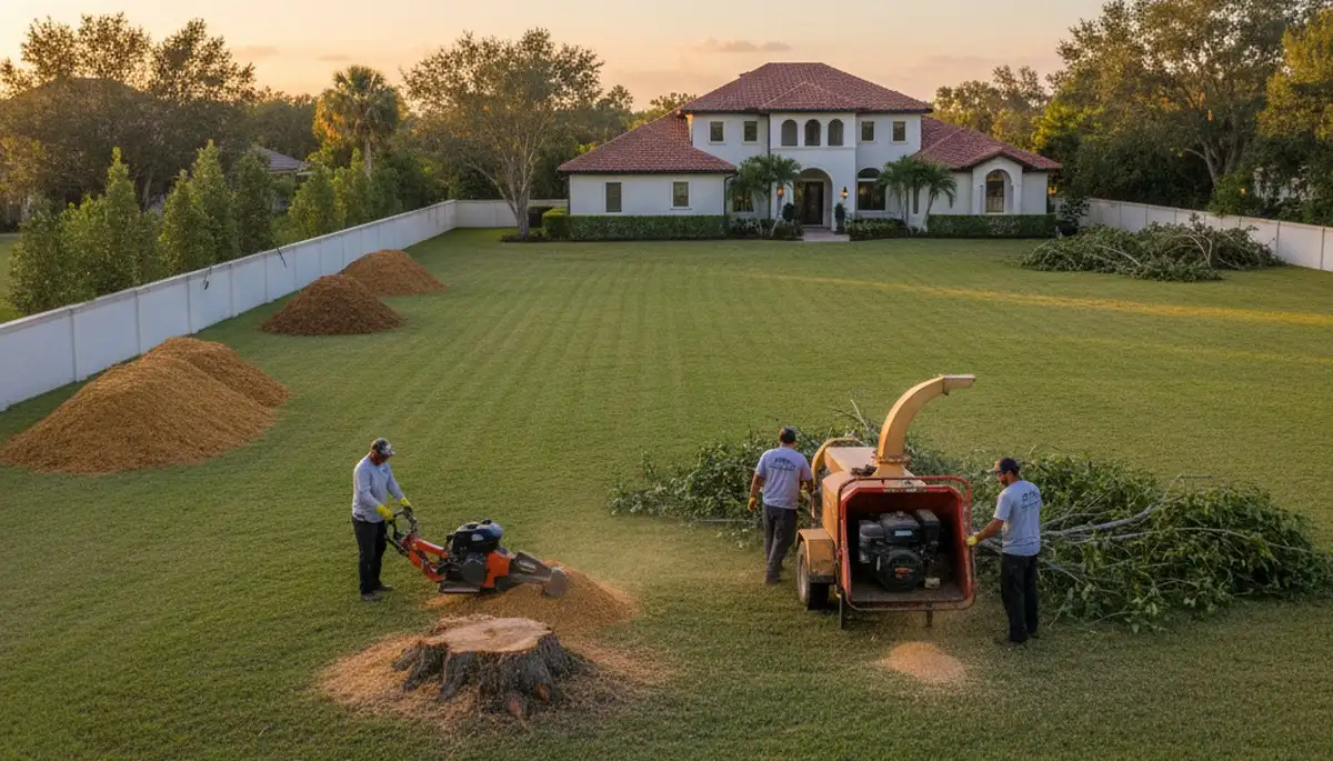Complete tree removal and yard restoration by professional crew in Boca Raton, FL