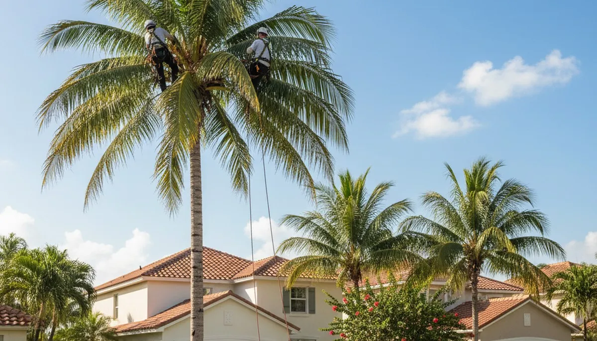 Professional tree removal service in Boca Raton FL safely clearing large oak trees