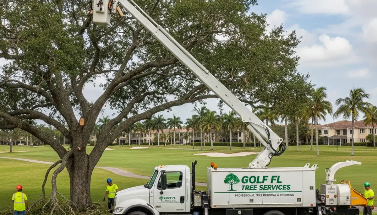 Professional tree removal service in Boca Raton FL safely cutting and clearing hazardous trees